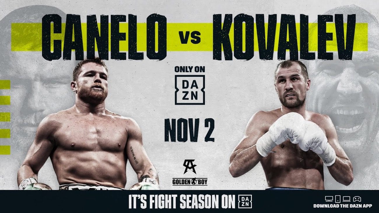 Canelo vs Kovalev Nov 2 WBO Title